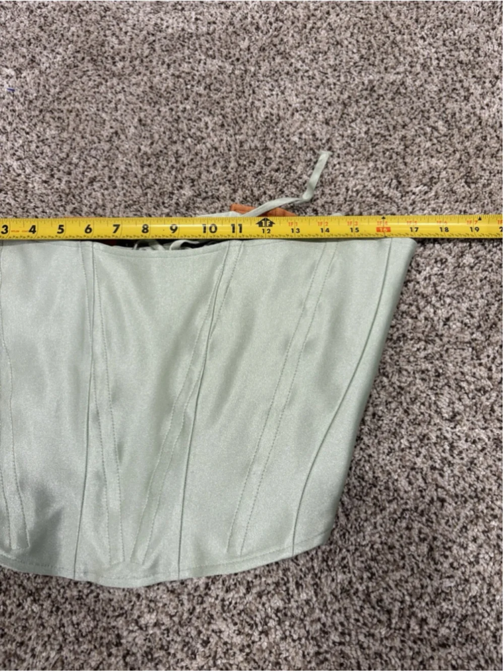 Rezek Studio Corset & Wide Leg Pants Set Green Satin Womens Size S - Picture 14 of 16